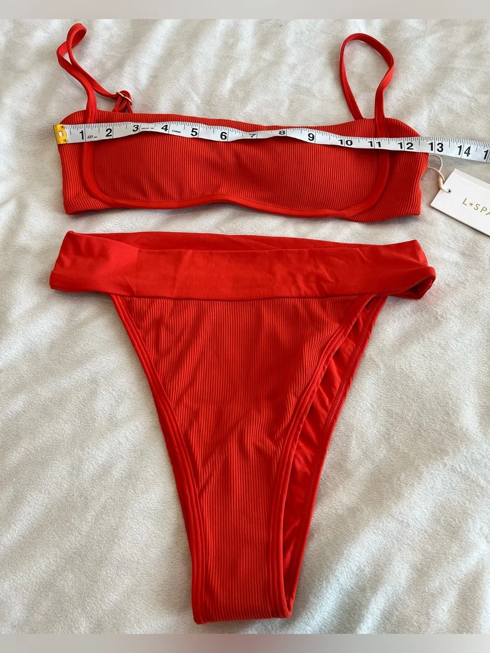 L*Space Bikini Set Hazel Top & Lola Bitsy Bottom XS Pimento Red Resortwear Swim